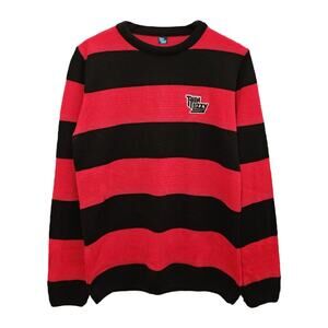 Thin Lizzy Embroidered Logo Stripe Jumper Size Small Band Merch Sweater